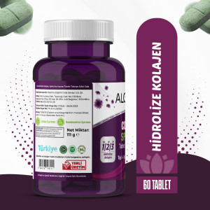 Algolina Collagen + Spirulina 60 Tablet (Kolajen Tip I - II -III) 